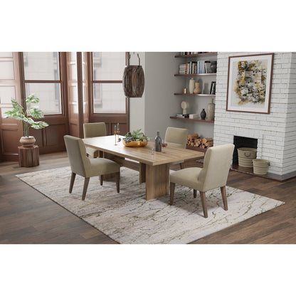 Pryor Modern Abstract, Taupe/Green/Tan, 6'-7" x 9'-6" Area Rug