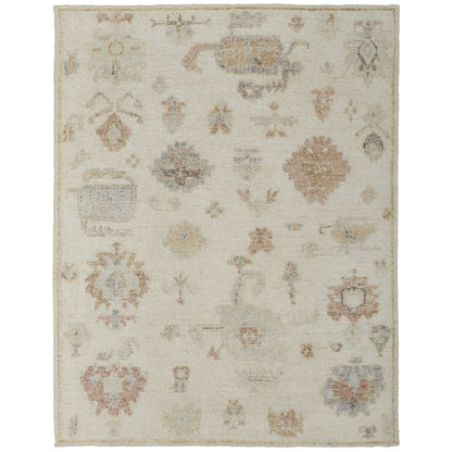 Grafton Transitional Floral & Botanical, Ivory/Orange/Gray, 2' x 3' Accent Rug