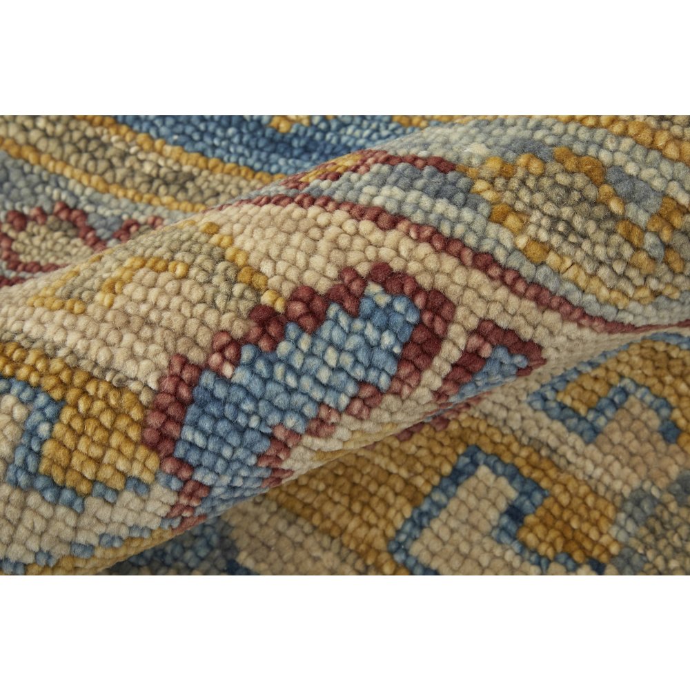 Fillmore Traditional Geometric, Blue/Yellow/Red, 3' x 5' Accent Rug