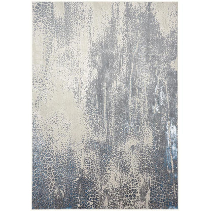 Azure Modern Metallic Watercolor Rug, Teal/Gray/Beige, 5ft x 8ft Area Rug, AZR3401FGRYBLUE10