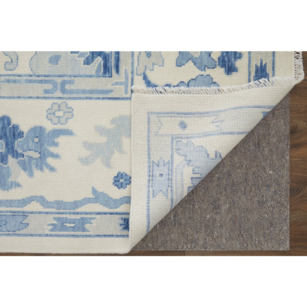 Karina Transitional Floral & Botanical, Ivory/Blue, 5'-6" x 8'-6" Area Rug