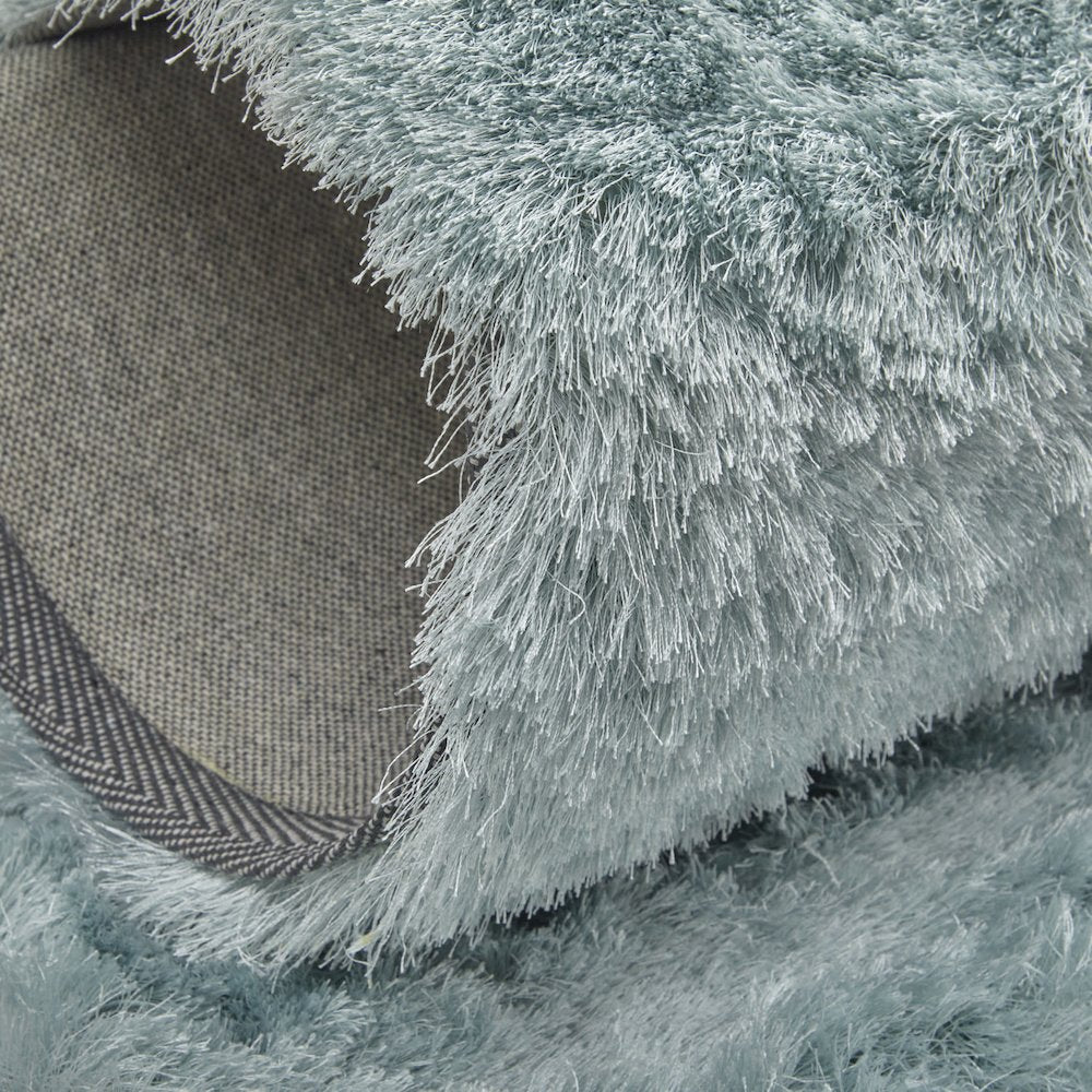 Indochine Plush Shag Rug with Metallic Sheen, Light Aqua Blue, 2ft-6in x 6ft, Runner, 4944550FLAQ000I26