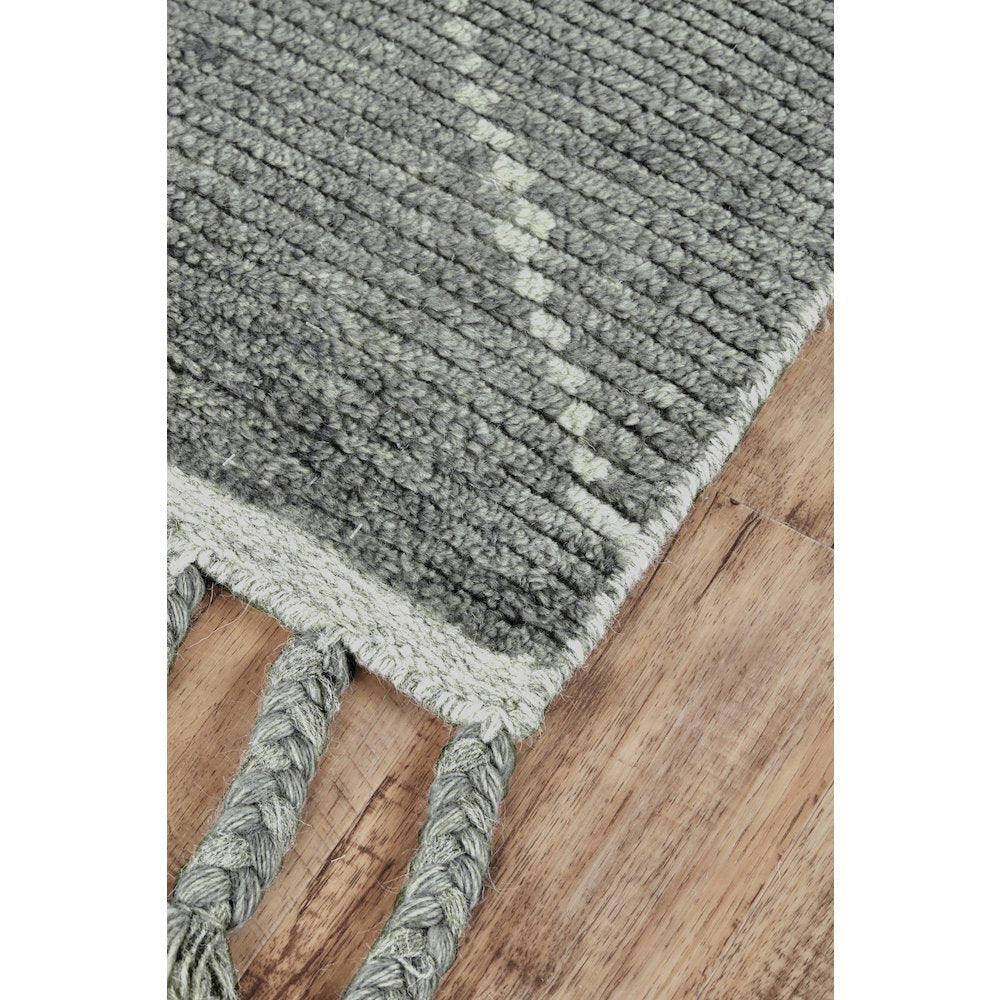 Twain Transitional Diamond, Green/Gray/Ivory, 9'-6" x 13'-6" Area Rug