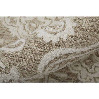 Belfort Modern Floral Paisley Rug, Latte Tan/Ivory, 9ft x 12ft Area Rug, 8698776FTPEIVYG00