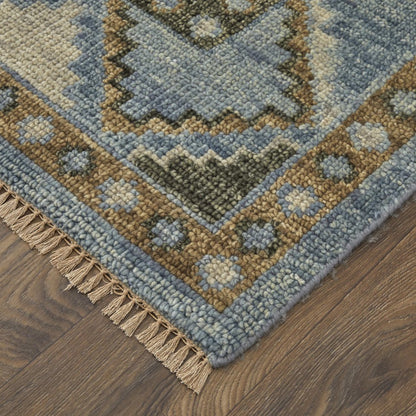 Fillmore Traditional Medallion, Blue/Green, 9' x 12' Area Rug