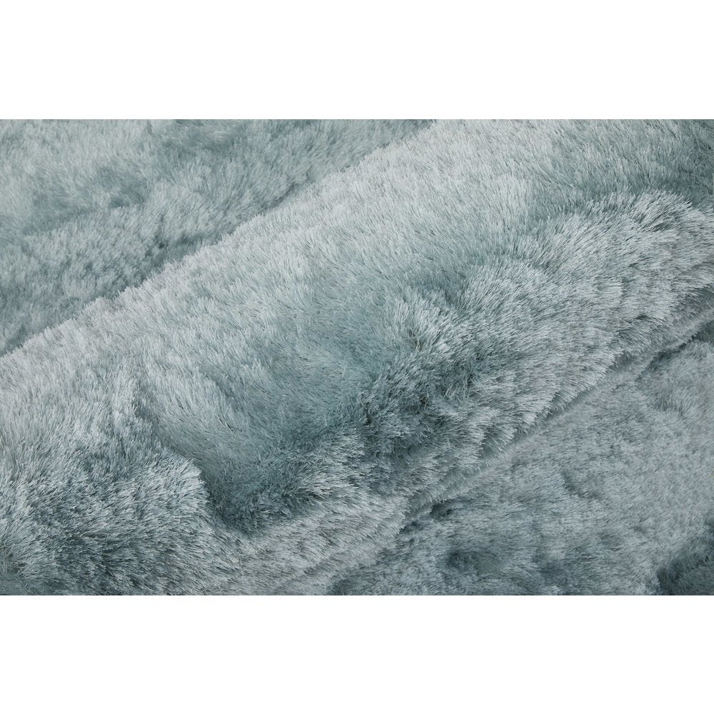 Indochine Plush Shag Rug with Metallic Sheen, Light Aqua Blue, 2ft-6in x 6ft, Runner, 4944550FLAQ000I26