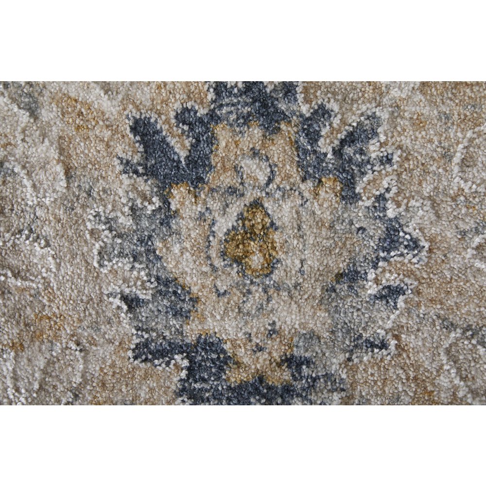 Pasha Transitional Floral & Botanical, Ivory/Taupe/Blue, 9'-0" x 12'-8" Area Rug