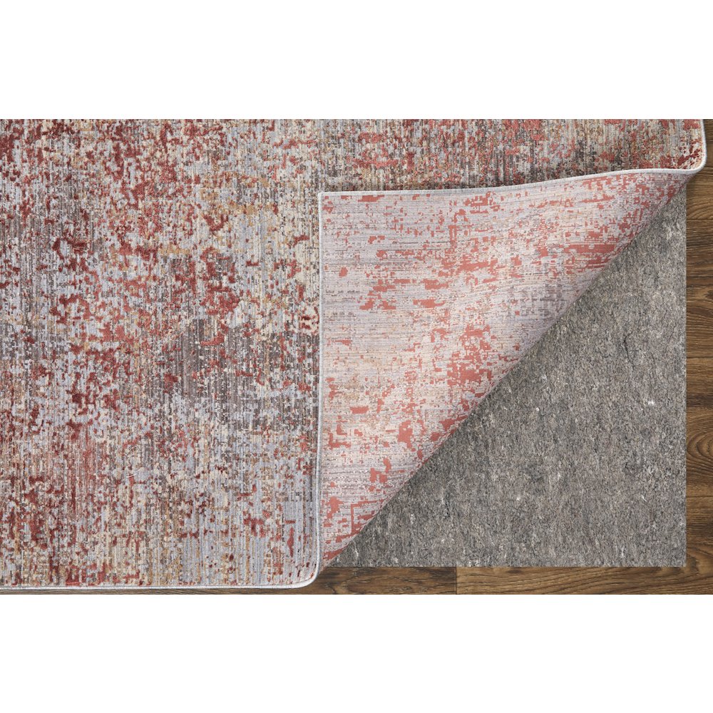 Pryor Modern Watercolor, Red/Gray/Blue, 7'-10" x 10' Area Rug