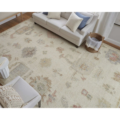 Grafton Transitional Floral & Botanical, Ivory/Orange/Gray, 2' x 3' Accent Rug