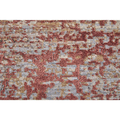 Pryor Modern Watercolor, Red/Gray/Blue, 7'-10" x 10' Area Rug
