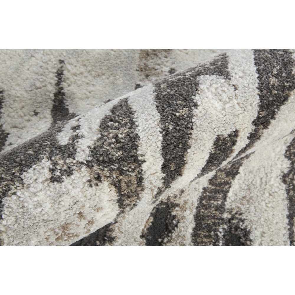 Vancouver Modern Abstract, Ivory/Brown/Gray, 10' x 14' Area Rug