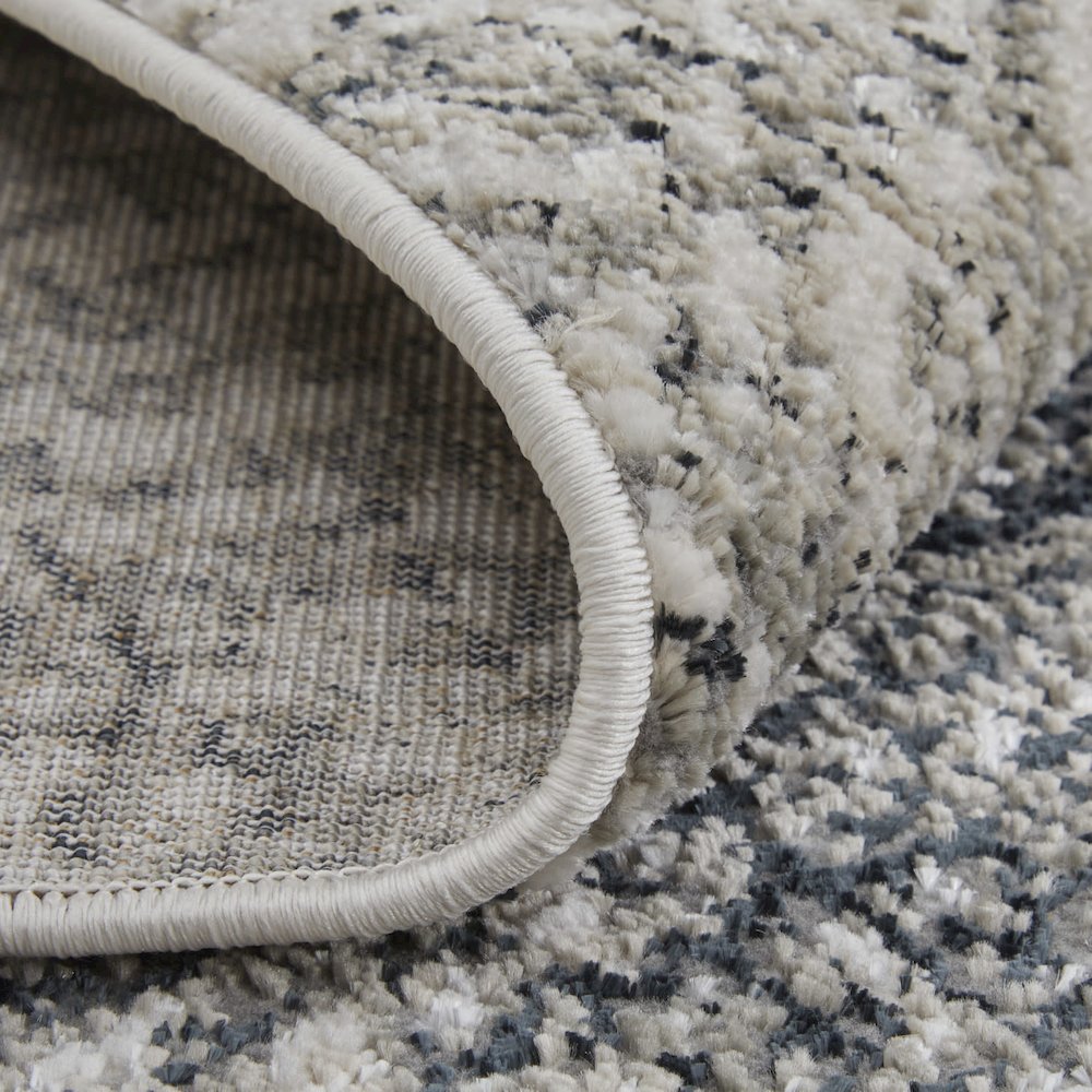 Micah Modern Abstract, Ivory/Gray/Blue, 10' x 13'-2" Area Rug