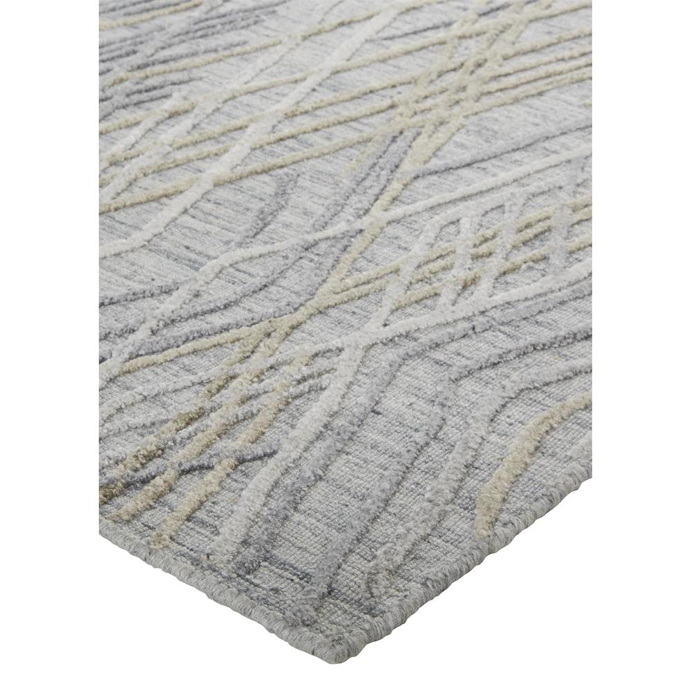 Elias Abstract Diamond Area Rug, High/Low, Oyster Gray/Taos Taupe, 5ft x 8ft, ELS6589FBLU000E10