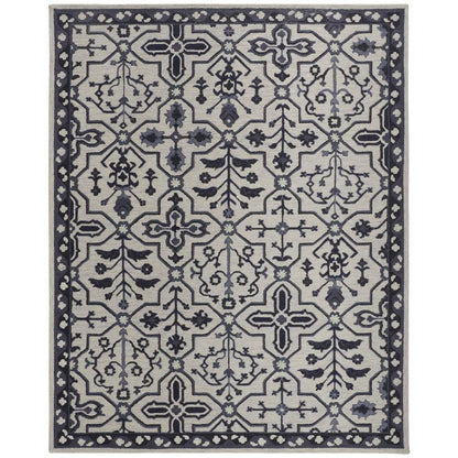 Fallon Rustic Farmhouse Rug, Flora/Fauna, Warm Dark Gray, 5ft x 8ft Area Rug, FLN8839FIVY000E10
