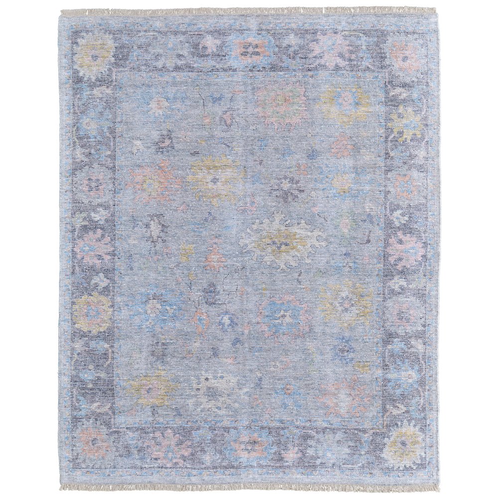 Caldwell Transitional Floral & Botanical, Blue/Yellow/Orange, 2' x 3' Accent Rug