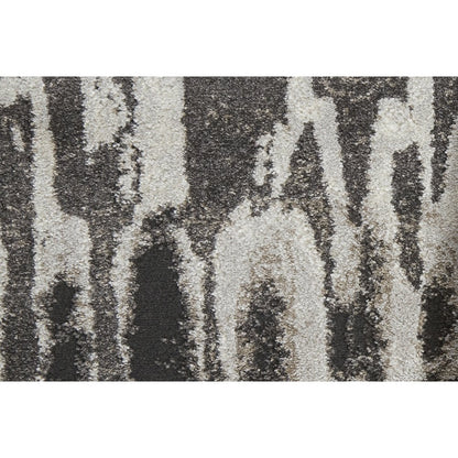Vancouver Modern Abstract, Ivory/Brown/Gray, 10' x 14' Area Rug