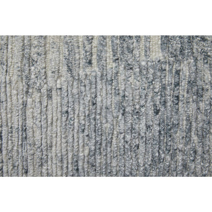 Brighton Modern Abstract, Ivory/Blue/Gray, 7'-9" x 9'-9" Area Rug