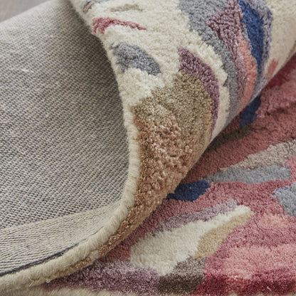 Dafney Transitional Floral & Botanical, Blue/Pink/Gray, 3'-6" x 5'-6" Accent Rug