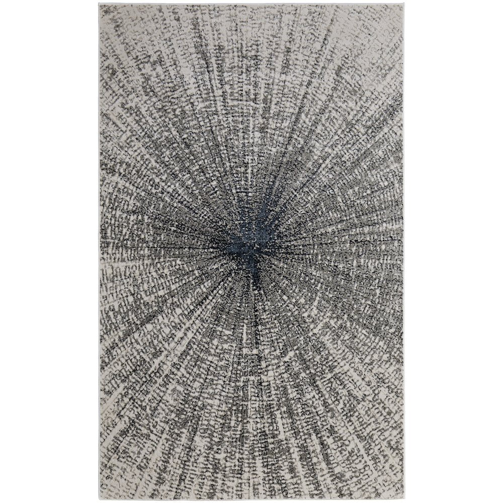 Micah Modern Abstract, Ivory/Gray/Blue, 10' x 13'-2" Area Rug