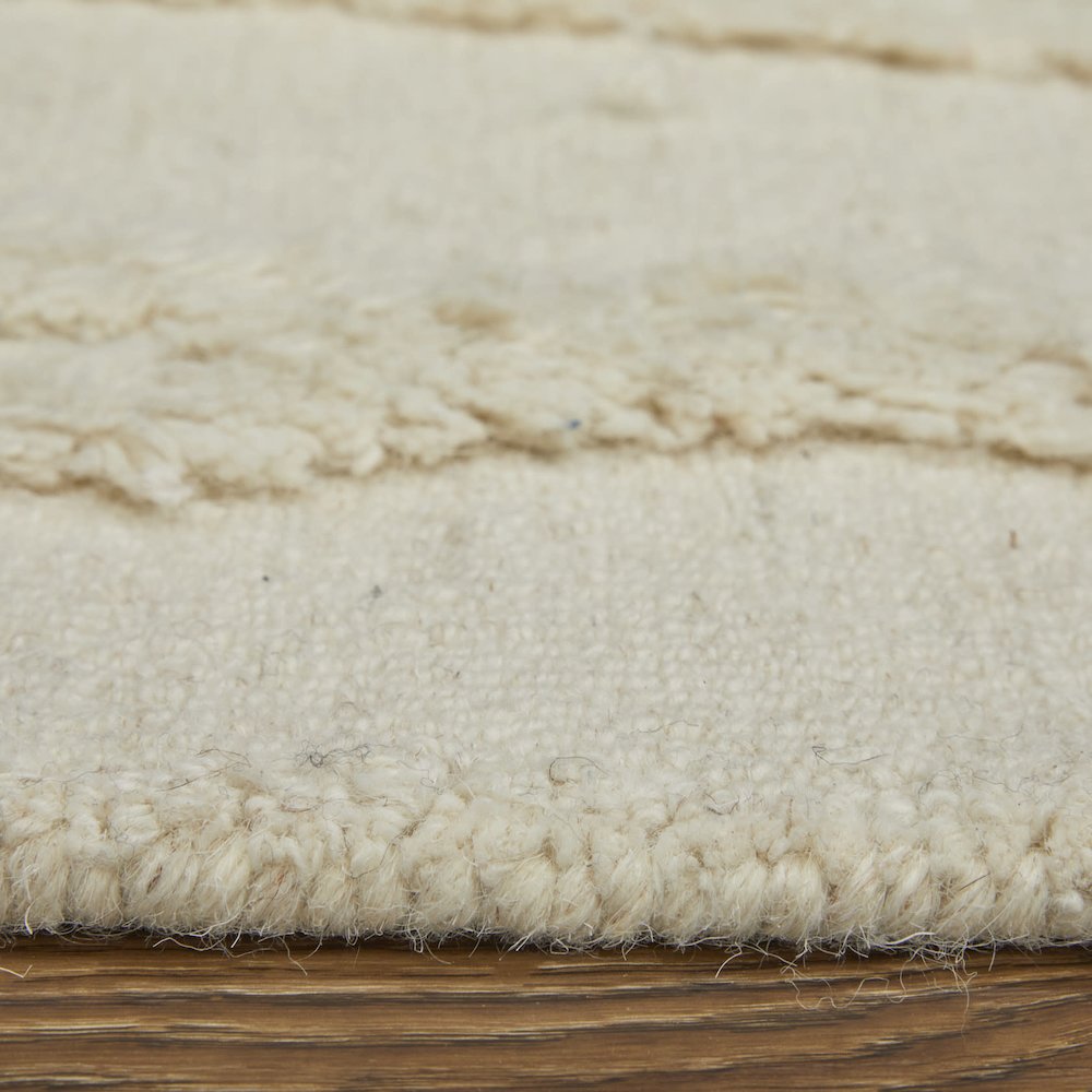 Anica Premium Wool Tufted Accent Rug, Boho Moroccan, Ivory/Beige, 4ft x 6ft, ANC8008FIVYBRNC00