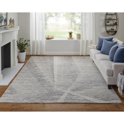 Brighton Modern Abstract, Ivory/Taupe/Silver, 2' x 3' Accent Rug