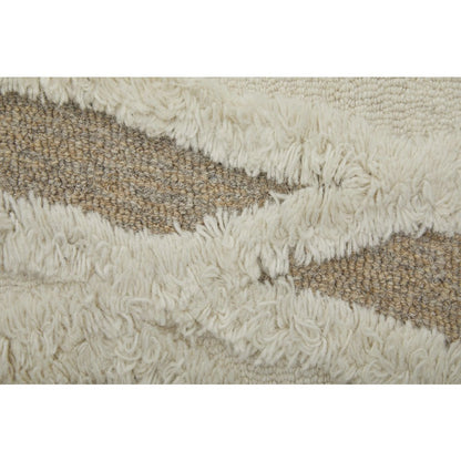Anica Premium Wool Tufted Accent Rug, Boho Moroccan, Ivory/Beige, 4ft x 6ft, ANC8008FIVYBRNC00