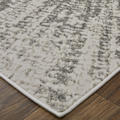 Micah Modern Abstract, Ivory/Gray/Blue, 10' x 13'-2" Area Rug