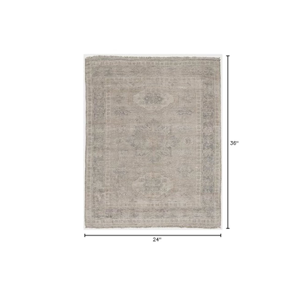 Caldwell Vintage Space Dyed Wool Rug, Latte Tan/Beige, 2ft x 3ft Accent Rug, 8798798FSND000P00