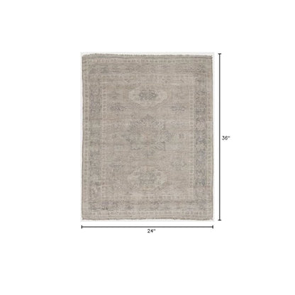 Caldwell Vintage Space Dyed Wool Rug, Latte Tan/Beige, 2ft x 3ft Accent Rug, 8798798FSND000P00