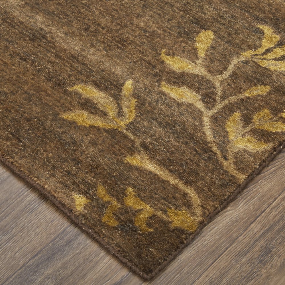 Cordonnet Transitional Floral & Botanical, Green/Gold, 7'-9" x 9'-9" Area Rug