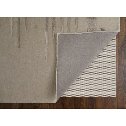 Anya Transitional Abstract, Ivory/Brown/Taupe, 3'-6" x 5'-6" Accent Rug