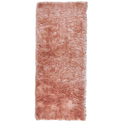 Indochine Plush Shag Rug with Metallic Sheen, Salmon Pink, 2ft-6in x 6ft, Runner, 4944550FBLH000I26
