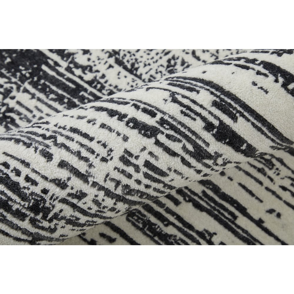 Coda Modern Abstract, Black/White, 8' x 10' Area Rug
