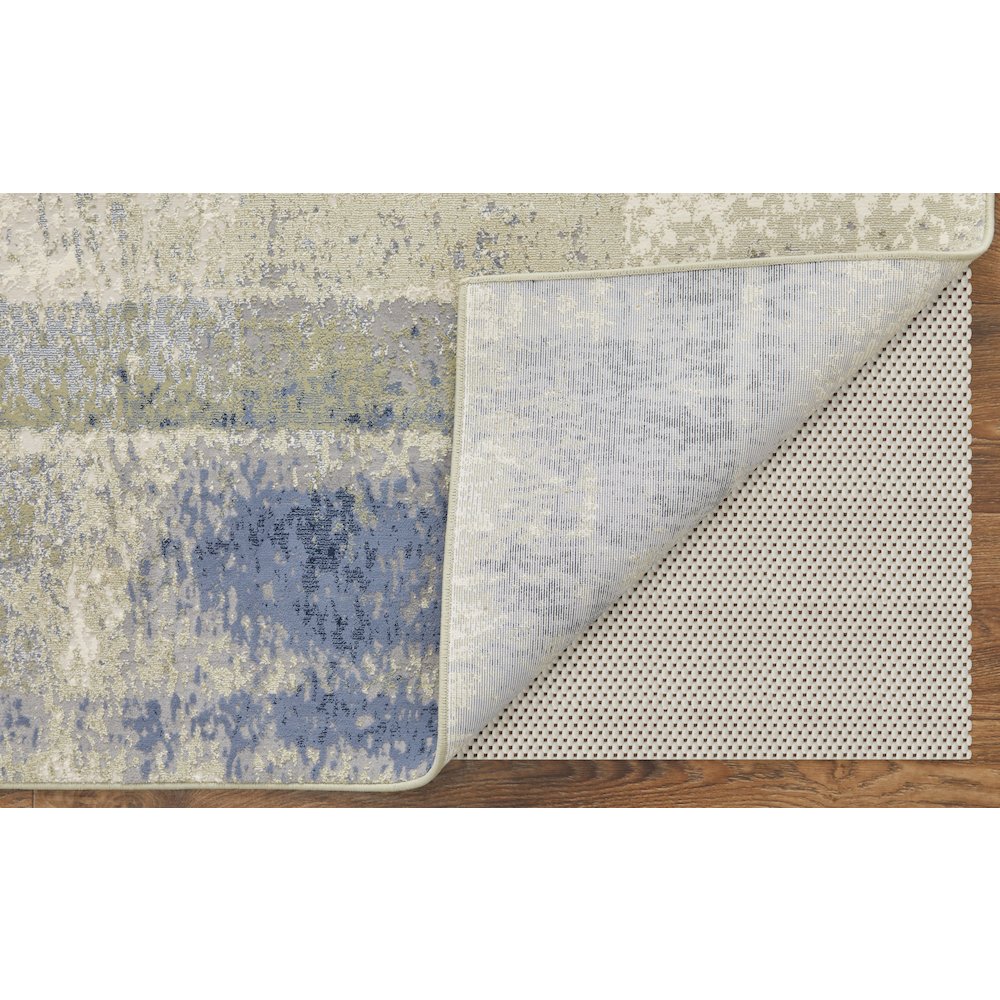 Clio Modern Abstract, Blue/Green/Ivory, 3'-10" x 6' Accent Rug