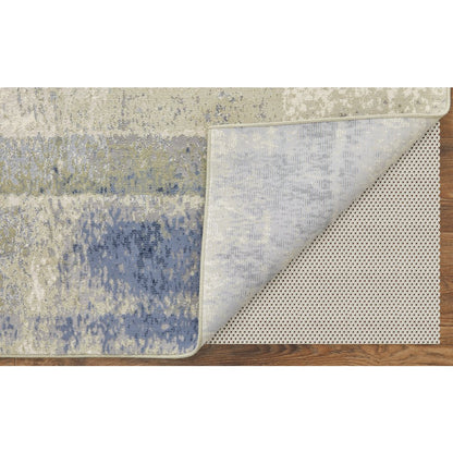 Clio Modern Abstract, Blue/Green/Ivory, 3'-10" x 6' Accent Rug