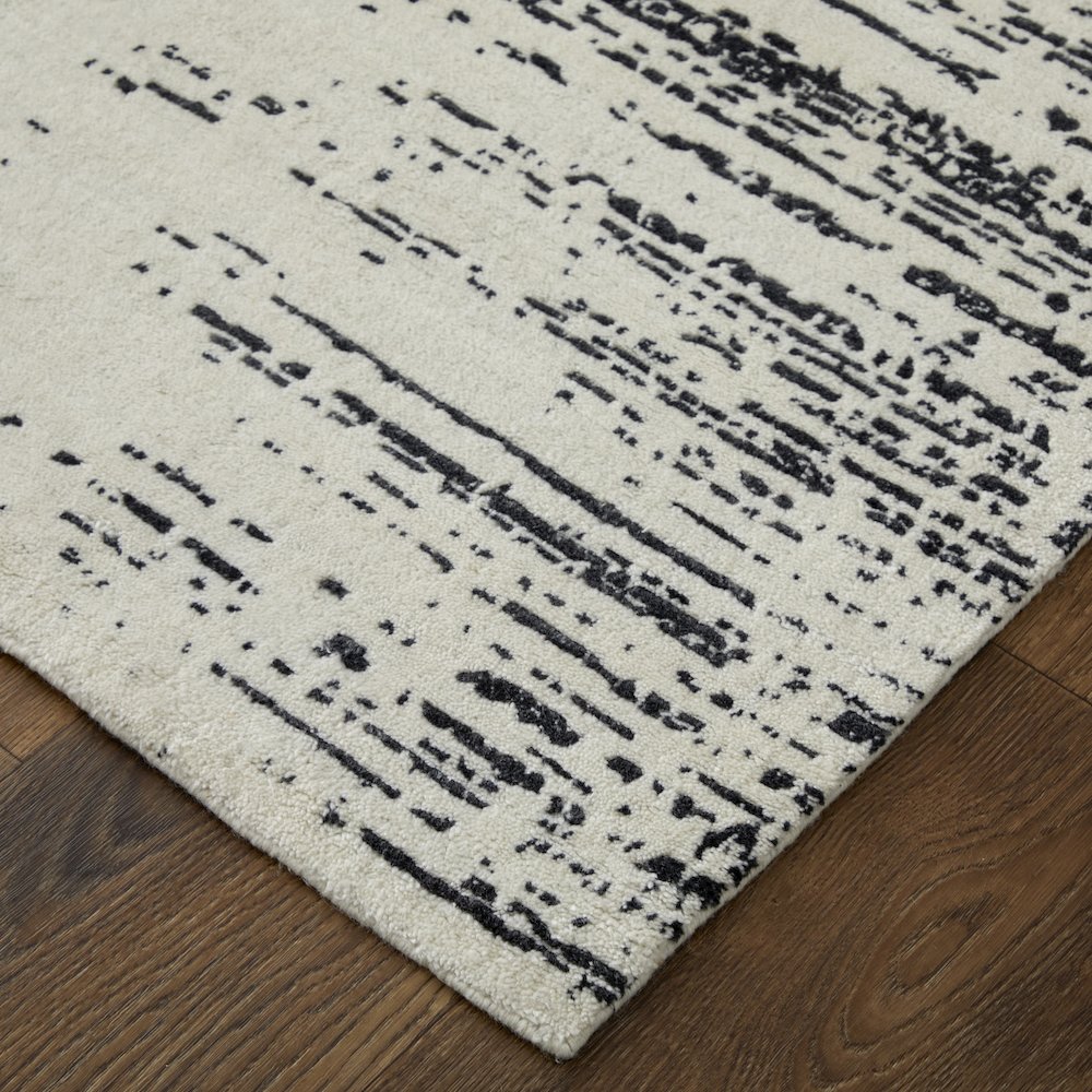 Coda Modern Abstract, Black/White, 8' x 10' Area Rug