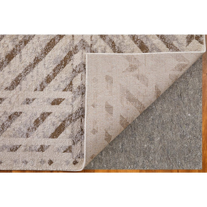 Vancouver Modern Geometric, Ivory/Tan/Brown, 4' x 6' Accent Rug
