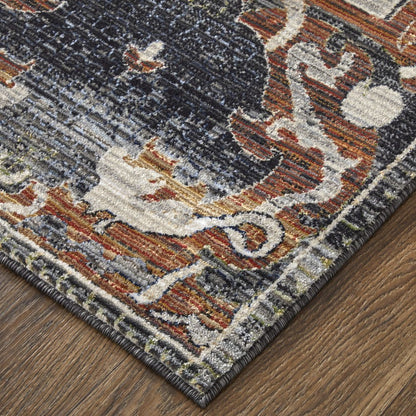 Melrose Transitional Ikat, Ivory/Red/Gray, 2' x 3' Accent Rug