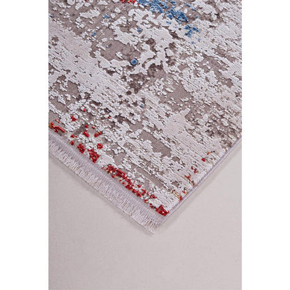 Cadiz Gradient Luster Rug, Gray/Deep Red/Blue, 4ft-10in x 7ft-10in Area Rug, 8663902FMLT000E30