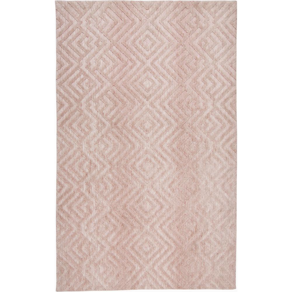 Colton Modern Art Deco Rug, Blush Pink/Champagne, 9ft-6in x 13ft-6in Area Rug, 8748792FBLH000H50