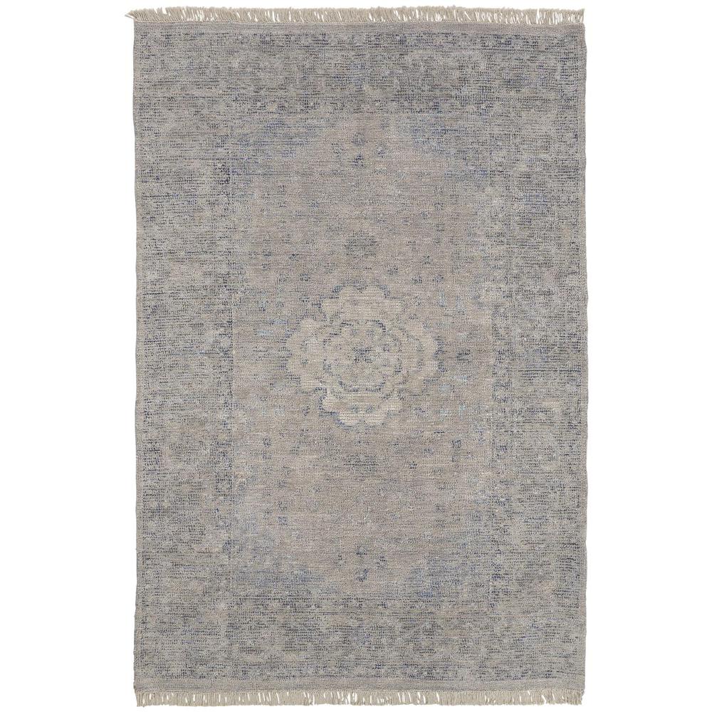 Caldwell Vintage Space Dyed Wool Area Rug, Spa Blue/Warm Gray, 7ft-6in x 9ft-6in, 8798108FBLU000F50
