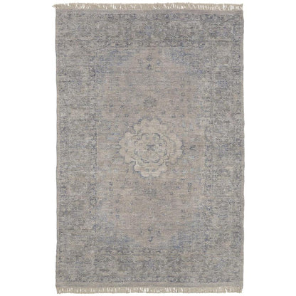 Caldwell Vintage Space Dyed Wool Area Rug, Spa Blue/Warm Gray, 7ft-6in x 9ft-6in, 8798108FBLU000F50
