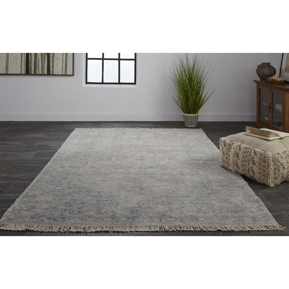 Caldwell Vintage Space Dyed Wool Area Rug, Spa Blue/Warm Gray, 7ft-6in x 9ft-6in, 8798108FBLU000F50