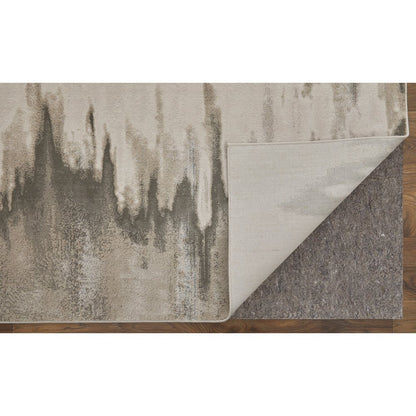 Micah Modern Abstract, Gray/Taupe/Ivory, 8' x 10' Area Rug