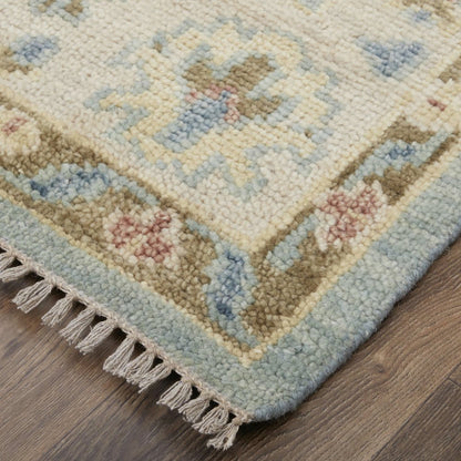 Fillmore Transitional Floral & Botanical, Blue/Ivory/Yellow, 8' x 10' Area Rug