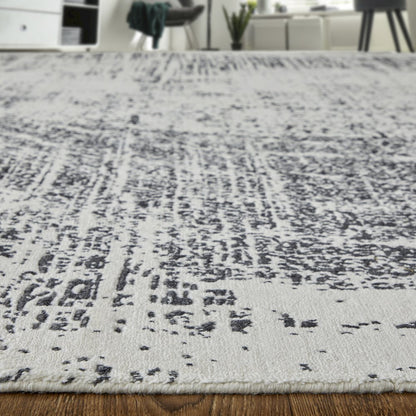 Coda Modern Abstract, Black/White, 8' x 10' Area Rug