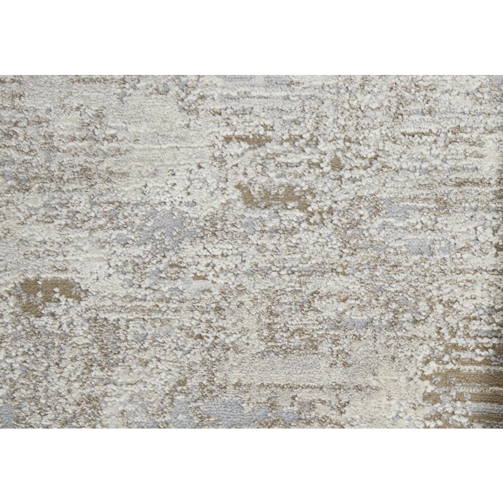 Vancouver Modern Abstract, Ivory/Gray/Tan, 4' x 6' Accent Rug
