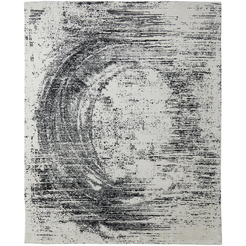 Coda Modern Abstract, Black/White, 8' x 10' Area Rug