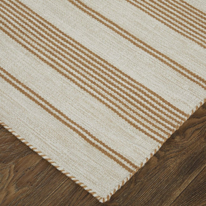 Duprine Transitional Stripes, Ivory/Taupe/Brown, 10' x 14' Area Rug