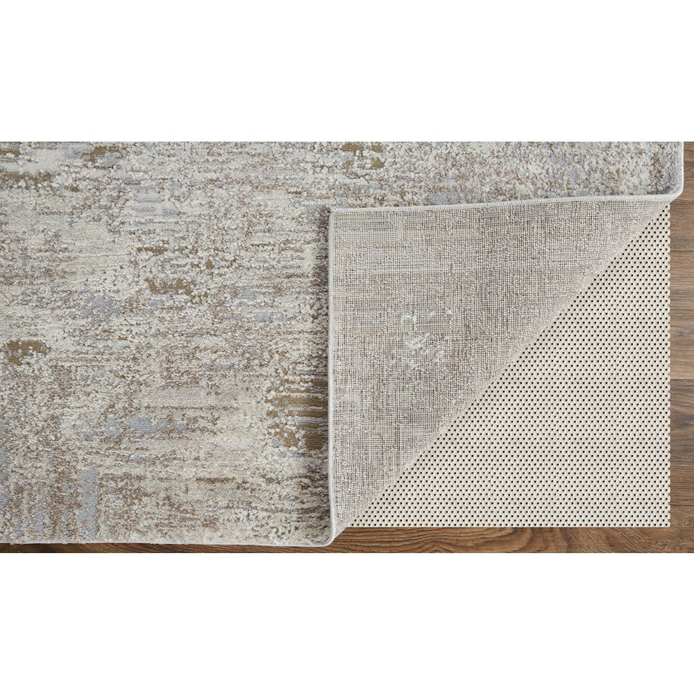 Vancouver Modern Abstract, Ivory/Gray/Tan, 4' x 6' Accent Rug